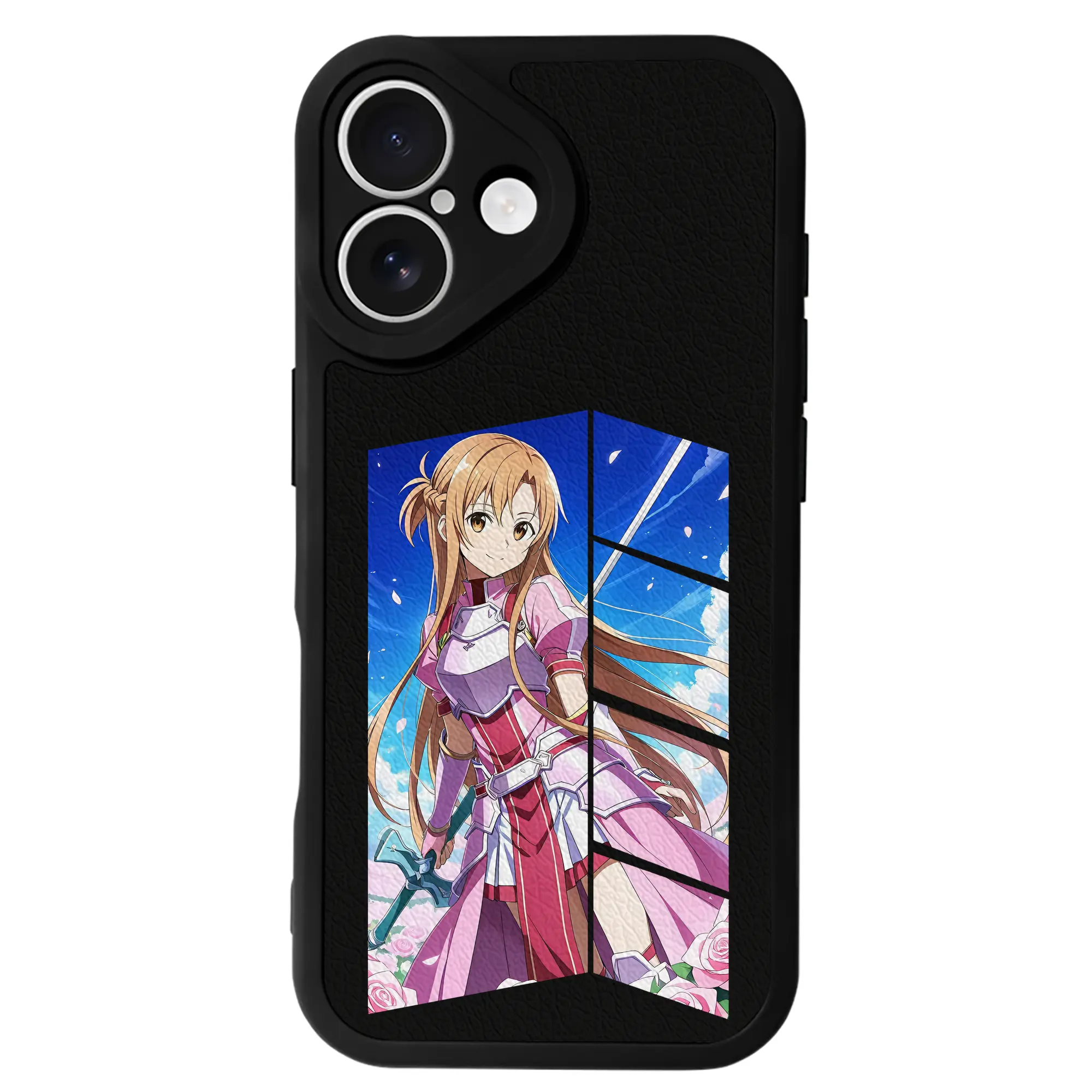 ソードアートオンライン グッズ アスナ - IPhone 16シリーズ対応 ・ シリコンスマホケース ・ レザー調 ・ 高精度フィット ・ 耐衝撃 ・ ワイヤレス充電対応 ・ 精密カット